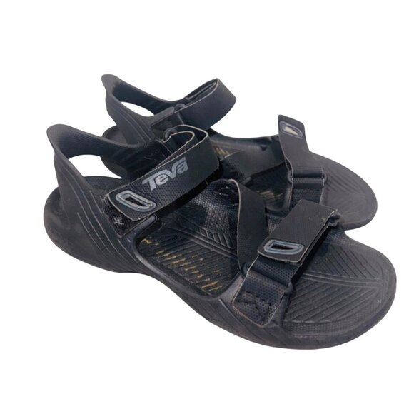 Teva Adjustable Black Sandals 4 Open-Toe Lightweight Trail Hiking Outdoor Shoes - Picture 2 of 10